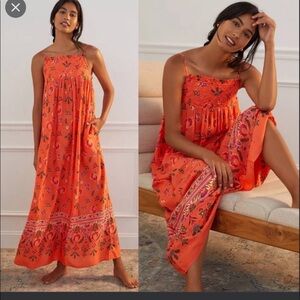 Anthropologie Floral Maxi Dress